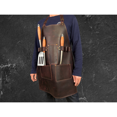 Кожаный фартук для барбекю