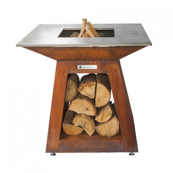 Купить Дров'яний гриль Quan Quadro Premium Large Corten 100 х 100 - QN91021 в магазине Grill Point