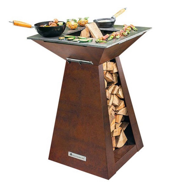 Купить Гриль-вогнище Quan Quadro BASIC Small Коричневий 60 х 60 - QN90000 в магазине Grill Point