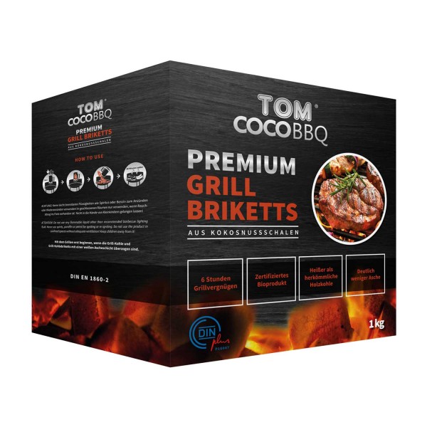Купить Кокосові брикети для гриля TOM COCOCHA, 1 кг - 1001054 в магазине Grill Point
