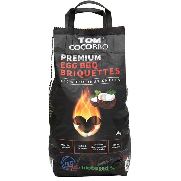 Купить Кокосові брикети для гриля TOM COCOCHA, 3 кг - 1001055 в магазине Grill Point