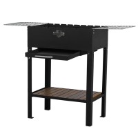 Мангал стаціонарний DADDY SMOKE на 8 шампурів з 2-я гратами гриль