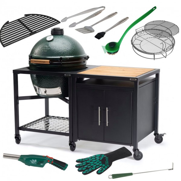 Купить Комплект Big Green EGG XL в модульном столе и аксессуарами - 1001108 в магазине Grill Point