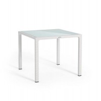Обеденный стол для сада Lechuza 90 х 90 см, белый