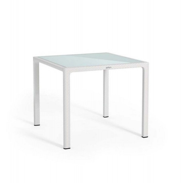 Купить Обеденный стол для сада Lechuza 90 х 90 см, белый - 10910 в магазине Grill Point