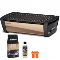 Бездимний настільний міні гриль Enders Aurora Mirror - copper з LED підсвічуванням new