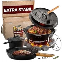 Чавунний набір в дерев'яній коробці Gusskoenig, 8 шт