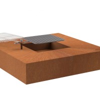 Вогнище Dr.Fire Квадрат, 120х120 см. З гратами гриль