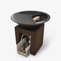 Гриль-мангал 83 см на п'єдесталі сталь Dr.Fire CorTen