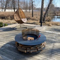 Садовый камин-кострище Dr.Fire Compact Crystal 124 cм