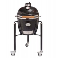 Керамічний гриль Monolith Junior Black (Чорний) PRO-SERIES 2.0 з підставкою на колесах