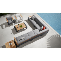 Угловой модульный комплект на 9 человек HIGOLD CAMBUSA 2062100 серый