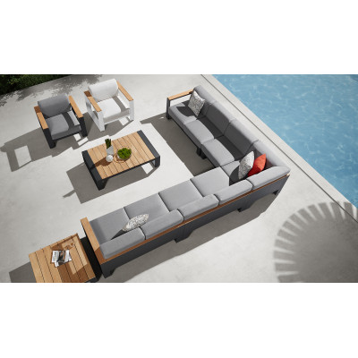 Кутовий модульний комплект на 9 осіб HIGOLD CAMBUSA 2062100 сірий