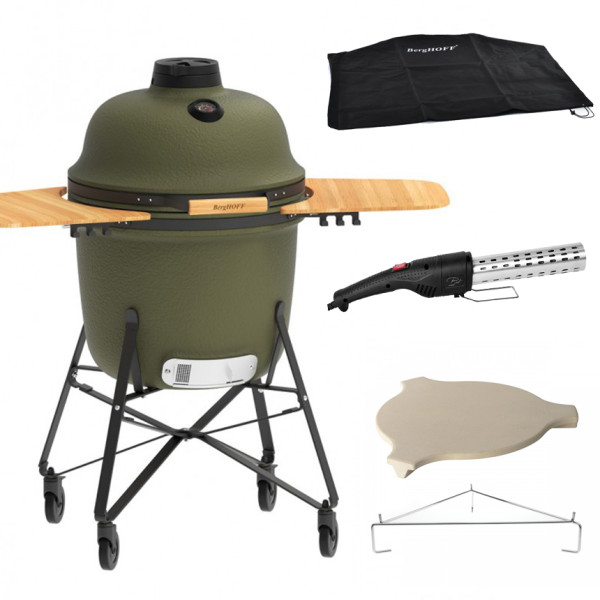 КОМПЛЕКТ. Керамический угольный гриль BergHOFF, зеленый - 2415701 Купить КОМПЛЕКТ. Керамический угольный гриль BergHOFF, зеленый - 2415701 в магазине Grill Point