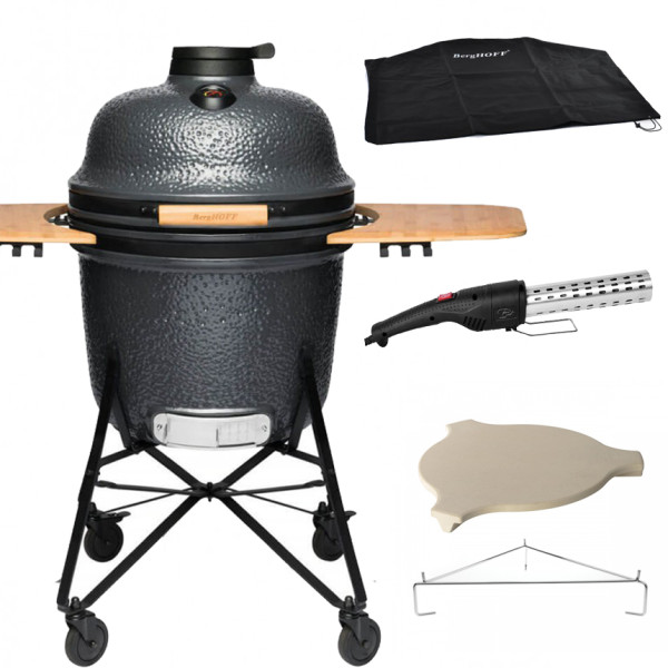 Купить КОМПЛЕКТ. Керамический угольный гриль BergHOFF, серый - 2415702 в магазине Grill Point