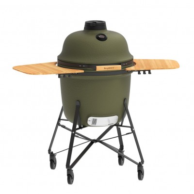 Керамічний вугільний гриль BergHOFF, зелений матовий