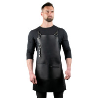 Шкіряний фартух Daddy Smoke чорний