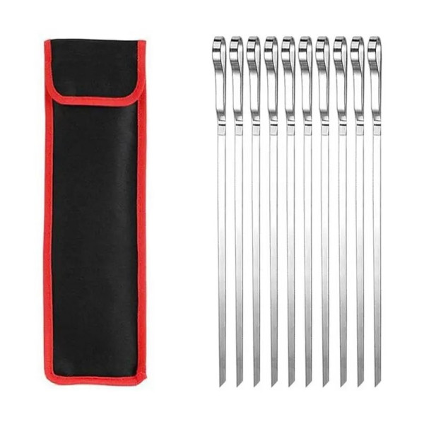 Купить Набор шампуров 10 шт в чехле, нержавеющая сталь GRILLI - 777136 в магазине Grill Point