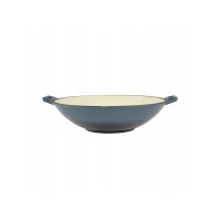 Чугунный вок с фарфоровым покрытием 36х10 см.