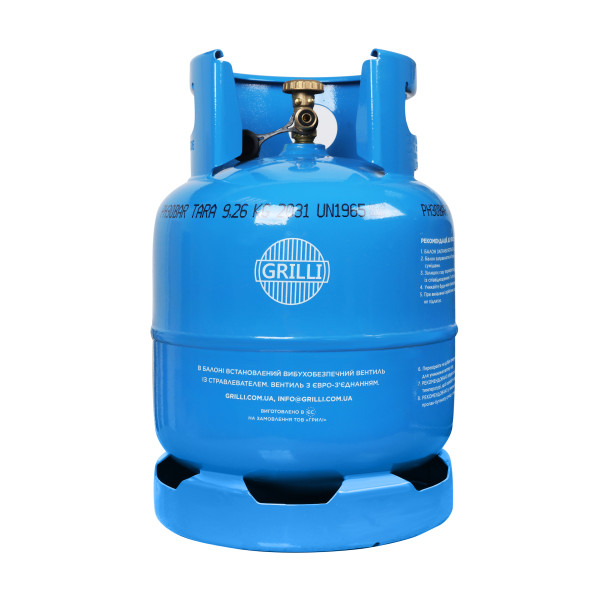 Купить Газовый баллон металлический 9кг, 19л, GRILLI - 777763 в магазине Grill Point