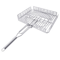 Решетка-гриль для барбекю из пищевой нержавеющей стали 1.5мм 42*32см GRILLI