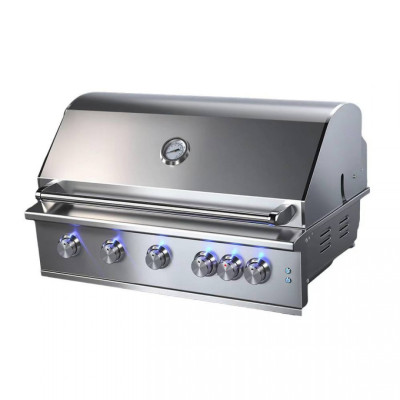 Вбудований газовий гриль GRILLI, 6 пальників, нержавіюча сталь