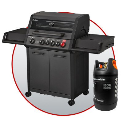 Гриль газовый Enders Monroe Pro 4 SIK Turbo SHADOW + балон 24,5 л