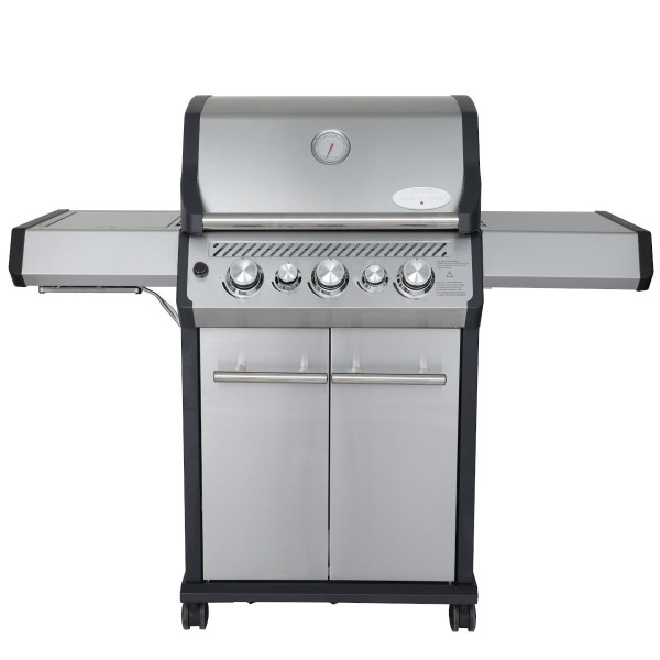 Купить Газовый гриль SANTOS S-318, с боковой и задней горелкой, нержавеющая сталь. - 900280 в магазине Grill Point
