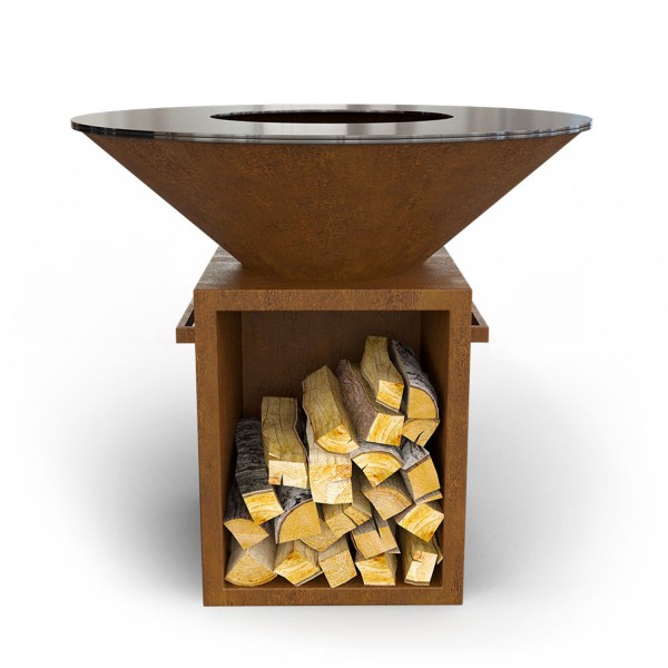 Дров'яний гриль-мангал AHOS BOX, іржавий - AHOS_BOX_1000 Купить Дров'яний гриль-мангал AHOS BOX, іржавий - AHOS_BOX_1000 в магазине Grill Point