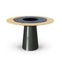 Гриль-мангал на дровах AHOS HIGH SPHERE тонкий стол, черный