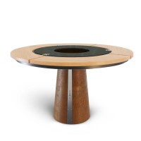 Гриль-мангал на дровах AHOS HIGH SPHERE, іржавий