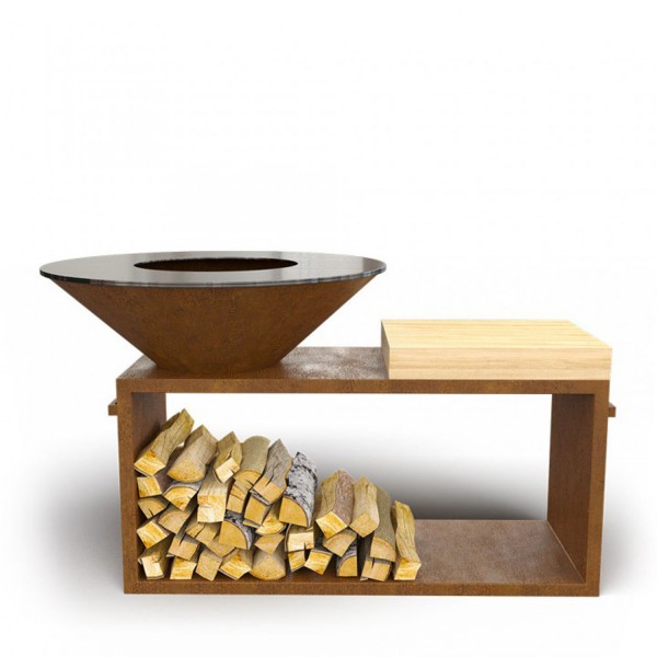 Купить Дров'яний гриль-мангал AHOS PRO, іржавий - AHOS_PRO в магазине Grill Point