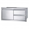 Встроенный элемент с 2 выдвижными ящиками и отсеком с дверью 91 х 41 см Napoleon - BI-3616-1D2DR фото_1 
