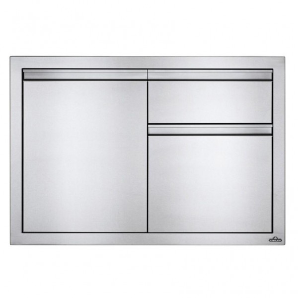 Купить Встраиваемый элемент с выдвижным ящиком, отсеком для мусора и отсеком с дверью, малый 91х61 см Napoleon - BI-3624-1D1W в магазине Grill Point