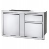 Встраиваемый элемент с выдвижным ящиком, отсеком для мусора и отсеком с дверью, большой 107х61 см Napoleon - BI-4224-1D1W фото_1 