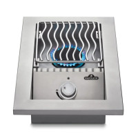 Одинарная конфорка Napoleon 500 для встраивания с крышкой из нержавеющей стали