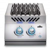 Двойная конфорка Napoleon 700 для встраивания с освещением регуляторов и крышкой нержавеющей стали