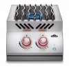 Двойная конфорка Napoleon 700 для встраивания с освещением регуляторов и крышкой нержавеющей стали - BIB12RTPSS фото_1 