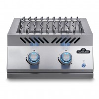 Двойная конфорка для встраивания с крышкой из нержавеющей стали Napoleon