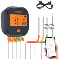 Термометр Inkbird IBBQ-4T цифровой Wi-Fi на 4 щупа профессиональный умный с приложением