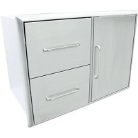 Вбудована тумба з дверцятами і двома ящиками SABER Double Drawer with Door Combo