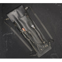 Набір шампурів "Вожак" в шкіряному кейсі 8 предметів, чорний