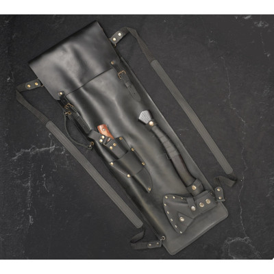 Набор шампуров "Вожак" в кожаном кейсе 8 предметов, черный.