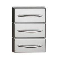 Встраиваемый шкаф с 3-я выдвижными полками из нержавеющей стали