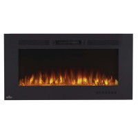 Камін електричний горизонтальний Napoleon Allure Phantom 42 з металевою сіткою, чорний мат