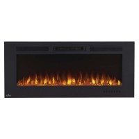 Камін електричний горизонтальний Napoleon Allure Phantom 50 з металевою сіткою, чорний мат