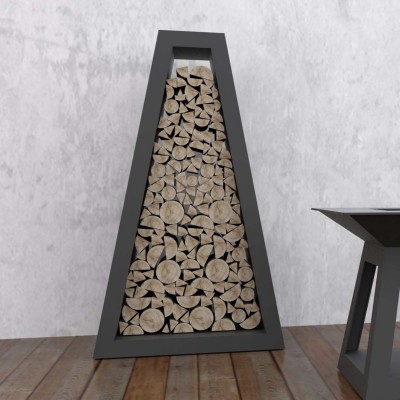 Стелаж для зберігання дров Quan Premium, чорний