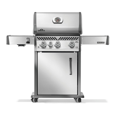 Газовый гриль Napoleon Rogue PRO 425 с боковой горелкой SIZZLE ZONE, нержавеющая сталь