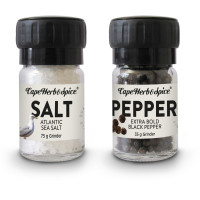 Комплект соль и перец в мельнице, 110г (соль:75г; черный перец:35г)