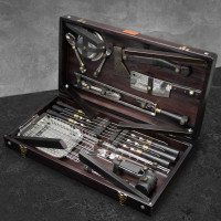 Подарунковий набір для мангалу в дерев'яному кейсі Валькірія, 39 предметів